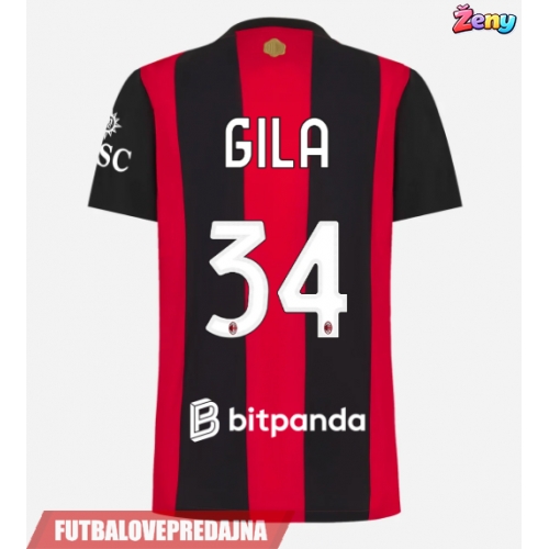Lacne Ženy Futbalové dres AC Milan Mario Gila #34 2026-27 Krátky Rukáv - Domáci